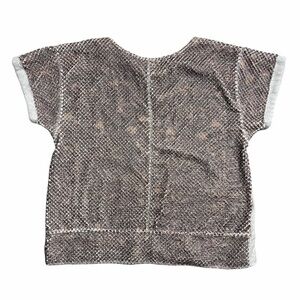 Yamamay Gray & Pink Textured Short Sleeve Sweater